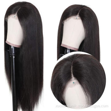 Uniky Lace Frontal Straight Wig Vendor Natural Color Raw Unprocessed Brazilian 100% Cuticle Aligned Human Hair Lace front Wig